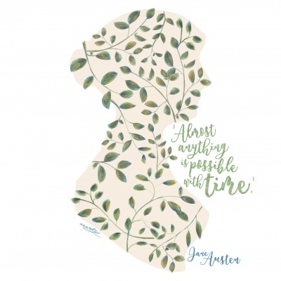 ILUSTRAÇÃO " JANE AUSTEN" ANA RITA ROBALO