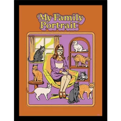 POSTER 30x40 COM MOLDURA "MY FAMILY PORTRAIT" PYRAMID INTERNATIONAL