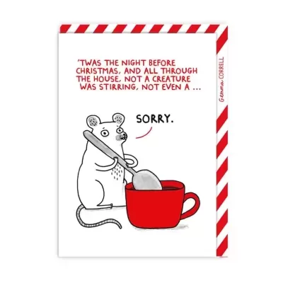 POSTAL "TWAS THE NIGHT BEFORE XMAS MOUSE" OHH DEER