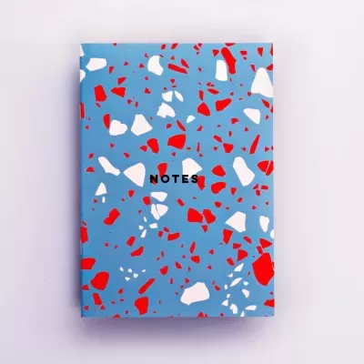 NOTEBOOK "BLUE TERRAZZO A5 - DOT GRID" THE COMPLETIST