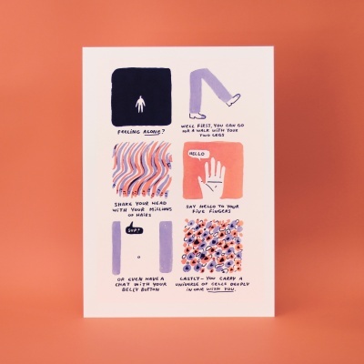 ILUSTRAÇÃO "FEELING ALONE" GABRIELA ARAÚJO