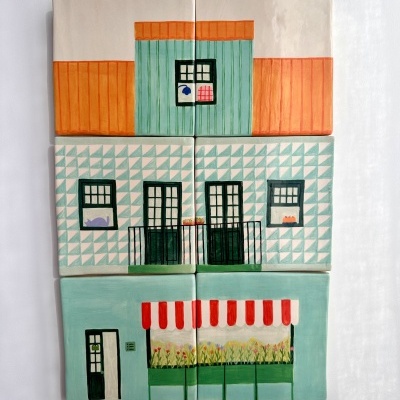 PEÇA DE CERÂMICA "FACHADA" KIKA