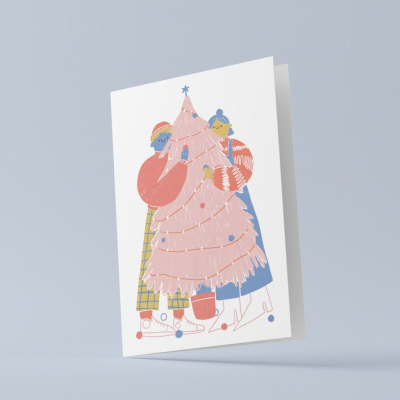 ILUSTRAÇÃO "MONTAR A ÁRVORE DE NATAL" GAMBUZINO