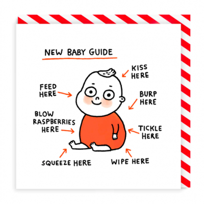 New Baby Guide Square Greeting Card