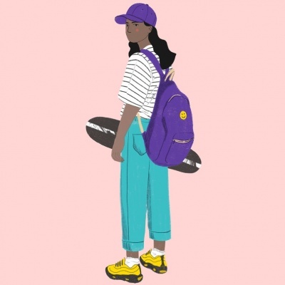 ILUSTRAÇÃO "ZOEY - SKATER GIRL" BÁRBARA AMARAL