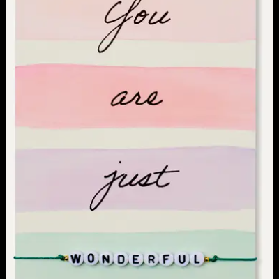 BRACELET CARD: YOU ARE JUST WONDERFUL BY VIVI