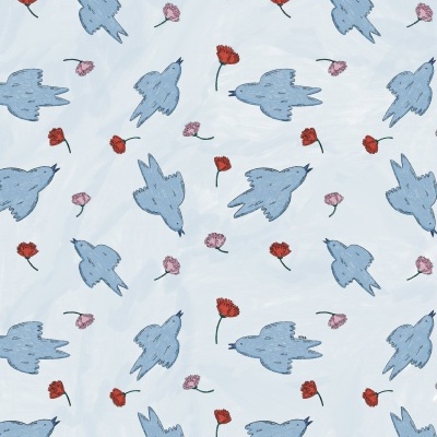 ILUSTRAÇÃO AZUL "PADRÕES DE LIBERDADE" KIKA COM CAPA