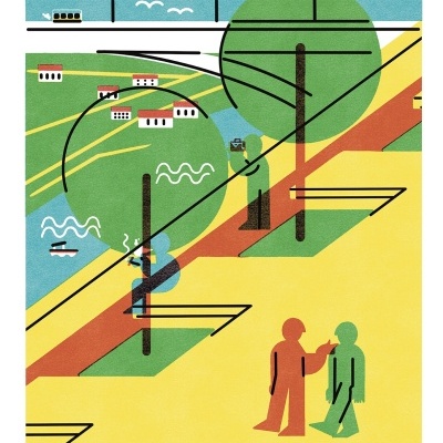 ILUSTRAÇÃO "MIRADOURO DAS FONTAINHAS" A TERESA EM BANHO MARIA