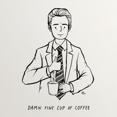 ILUSTRAÇÃO "TWIN PEAKS - DALE COOPER" LITTLE BLACK SPOT