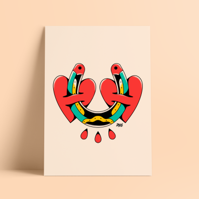 ILUSTRAÇÃO "LUCKY LOVE" ZEROS TATTOO