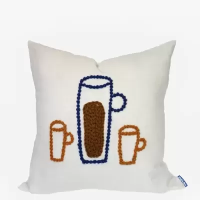 CAPA DE ALMOFADA CAFÉZINHO INFUSA