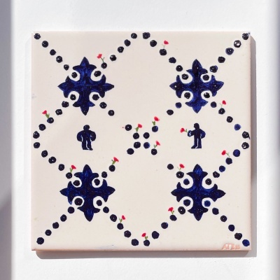 AZULEJO ORIGINAL "ABRIL CONTIGO" MARIA TERESA RANGEL