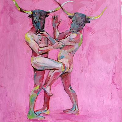 ORIGINAL "AFTER" COM MOLDURA VINTAGE E PASSEPARTOUT NICOLAE NEGURA