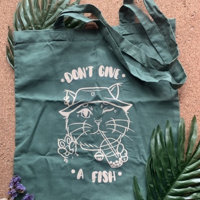 TOTE BAG "DON'T GIVE A FISH" CRISPIM
