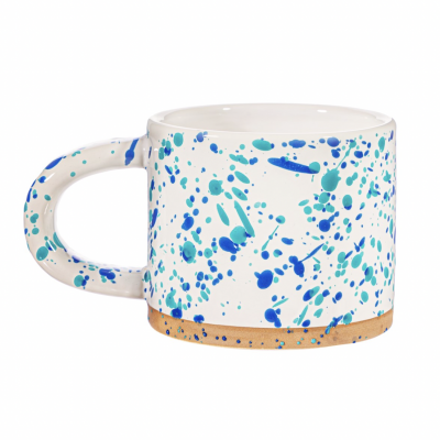 Turquoise And Blue Splatterware Mug