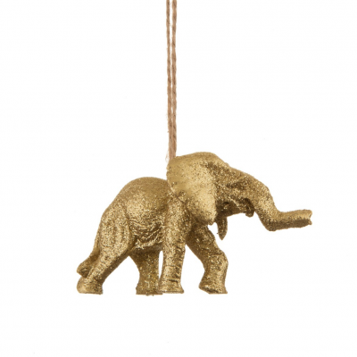 Luxe Gold Elephant Hanging Decoration