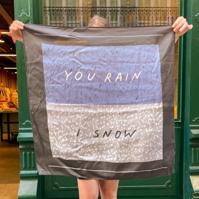 LENÇO "YOU RAIN, I SNOW" ANNA TUPOTA