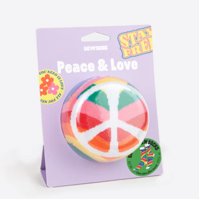 PEACE AND LOVE SOCKS EAT MY SOCKS
