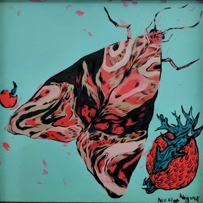 ORIGINAL "THINGS: MOTH" COM MOLDURA NICOLAE NEGURA