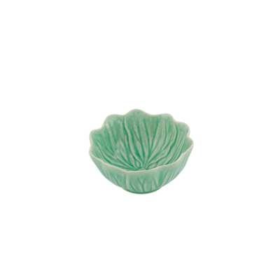 TIGELA PEQUENA FLORA TURQUESA BORDALLO PINHEIRO