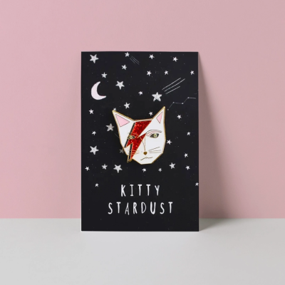 KITTY STARDUST CAT MUSICIAN PIN NIASKI