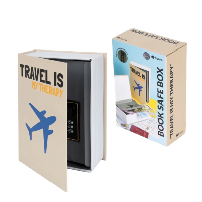 LIVRO COFRE "TRAVEL IS MY THERAPY" FISURA