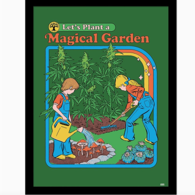 POSTER 30x40 COM MOLDURA "MAGICAL GARDEN" PYRAMID INTERNATIONAL