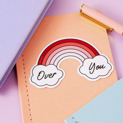 OVER YOU RAINBOW VINYL LAPTOP STICKER PUNKY PINS