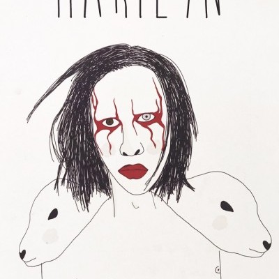ILUSTRAÇÃO "MARILYN MANSON" LEONOR FEIJÓ