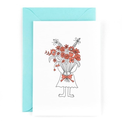 POSTAL "FLOWER GIRL" STUDIO FLASH