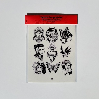 TATUAGENS TEMPORÁRIAS - PRETO E BRANCO ZEROS TATTOO