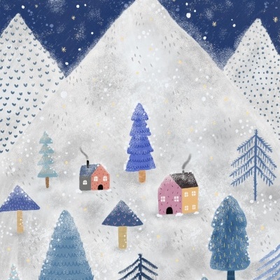 ILUSTRAÇÃO "Playlist Xmas Edition - (Calendário de Advento)" - "LET IT SNOW" DIANA COSTA