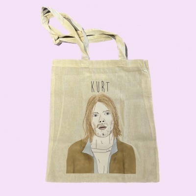 TOTE BAG "KURT COBAIN" LEONOR FEIJÓ