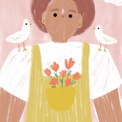 ILUSTRAÇÃO "OUVIR OS PÁSSAROS" GAMBUZINO (MARGARIDA ELOY)