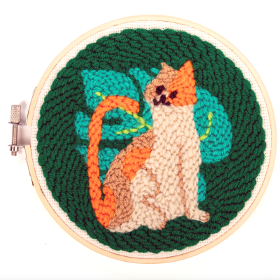 PUNCH NEEDLE KIT - CAT KIKKERLAND
