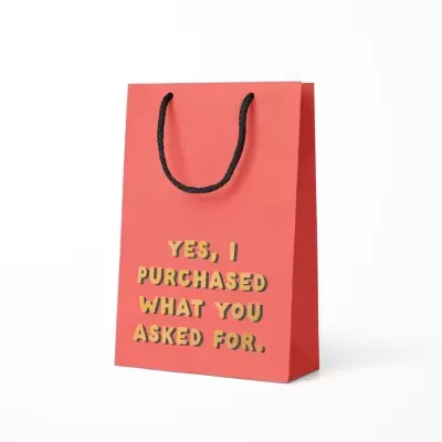 SMALL GIFT BAG "WHAT YOU ASKED FOR" OHH DEER
