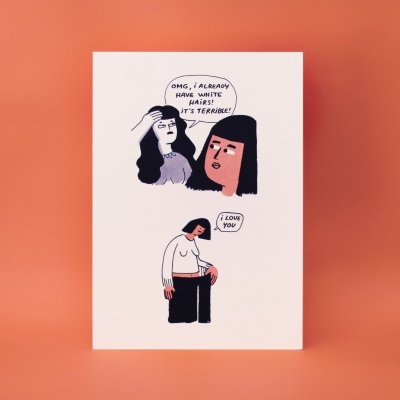 ILUSTRAÇÃO "WHITE HAIRS" GABRIELA ARAÚJO