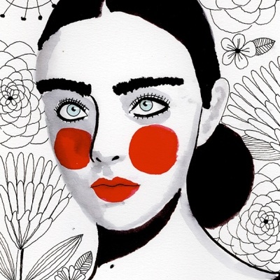 ORIGINAL "MULHER COM OLHOS AZUIS DE FLORES" JOANA NOBREGA