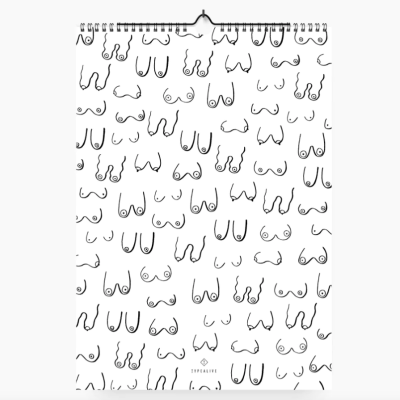 CALENDÁRIO DE PAREDE - AMIGOS DO PEITO TYPEALIVE