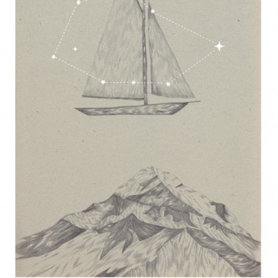 POSTAL "VIAGEM MAIOR - VELA" CLÁUDIA SALGUEIRO