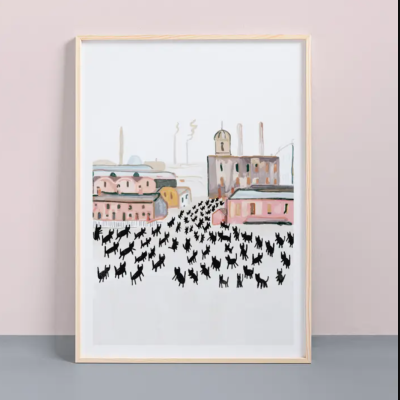 ILUSTRAÇÃO A4 "Meowry Cats At Work" NIASKI