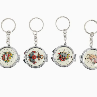 PORTA-CHAVES COM ESPELHO TATUAGEM RETRO SOMETHING DIFFERENT