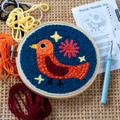 PUNCH NEEDLE KIT - BIRD KIKKERLAND