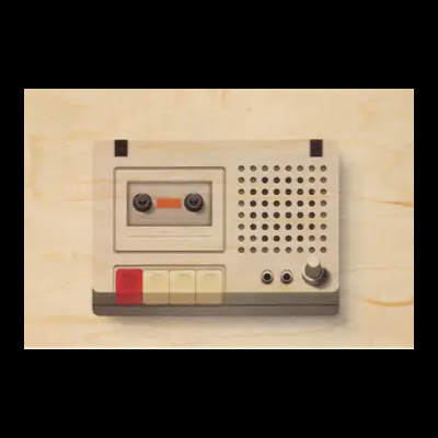 POSTAL DE MADEIRA ÍCONES DA MÚSICA K7 WOODHI