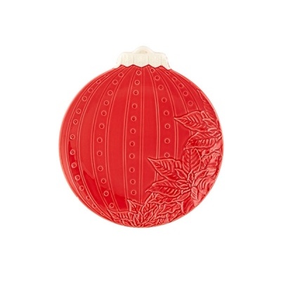 PRATO DE FRUTA 24,5 FLOR DE NATAL VERMELHO BORDALLO PINHEIRO