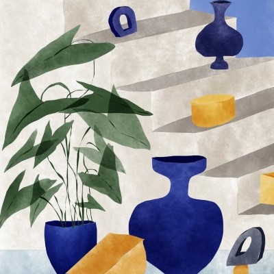 ILUSTRAÇÃO "POTS AND CHEESE" EVA HALFERS