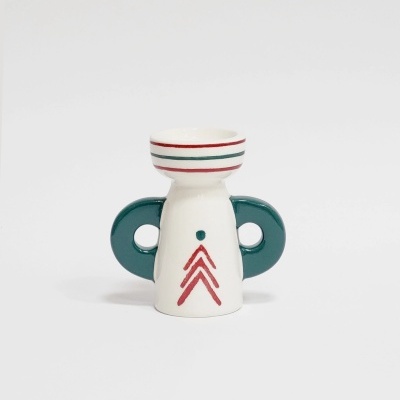 CASTIÇAL DE OVO/ VELA DA FLORESTA DE NATAL PÓ DE BARRO