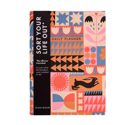 Abstract Patchwork Daily Planner Ohh Deer