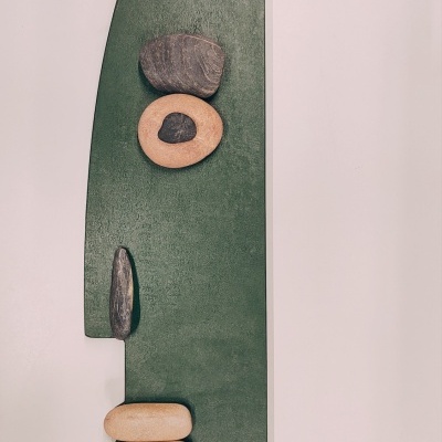 Máscara "Pedras e Caminhos - Verde" Inês Sousa Cardoso