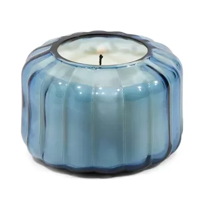 RIPPLE GLASS CANDLE (128G) - PEPPERED INDIGO DESIGNWORKS COLLECTIVE
